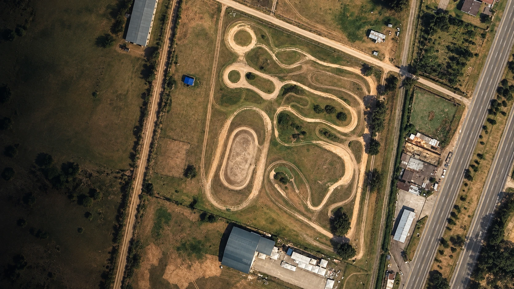 Vista aérea del Offtódromo para la experiencia de Test Drive iCAUR